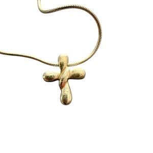 Bayanihan 925 Sterling Silver Cross Pendant Necklace VINTAGE